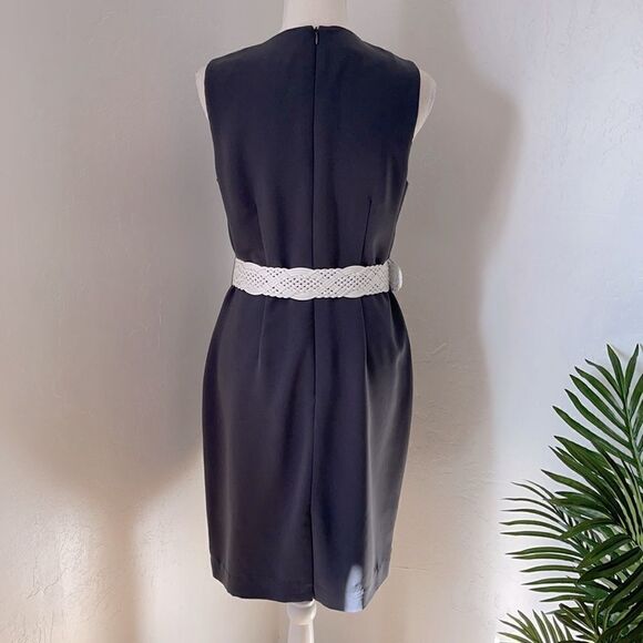 Spense Gray Tiered Ruffle Belted Dress Sz 6 - Picture 7 of 17